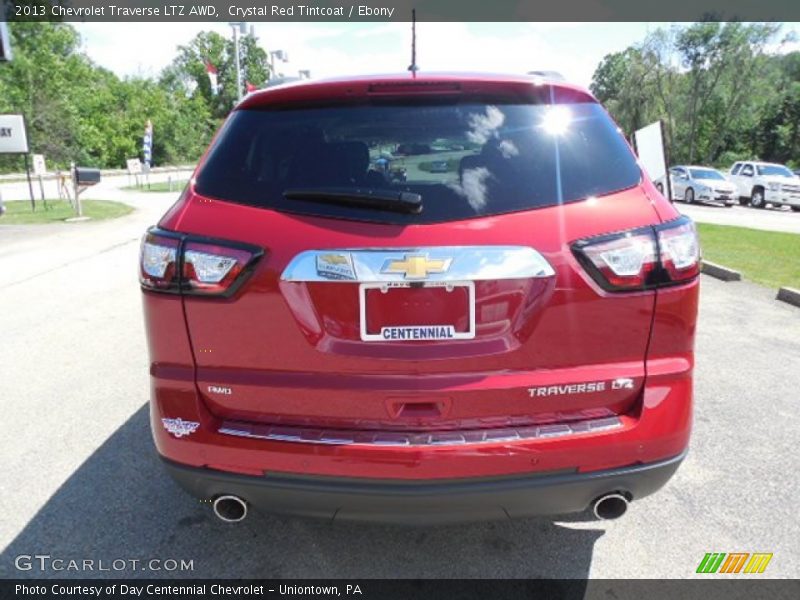 Crystal Red Tintcoat / Ebony 2013 Chevrolet Traverse LTZ AWD