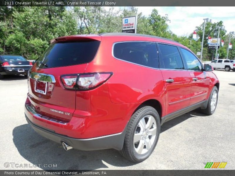 Crystal Red Tintcoat / Ebony 2013 Chevrolet Traverse LTZ AWD