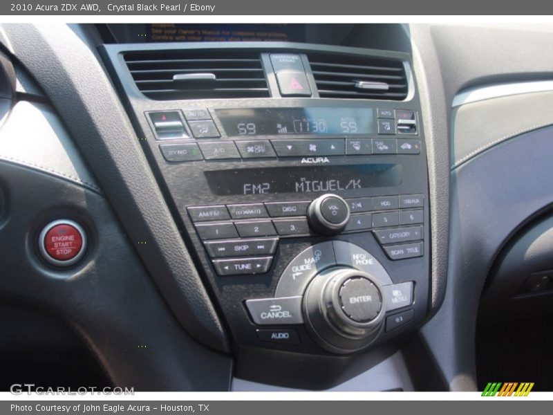 Crystal Black Pearl / Ebony 2010 Acura ZDX AWD