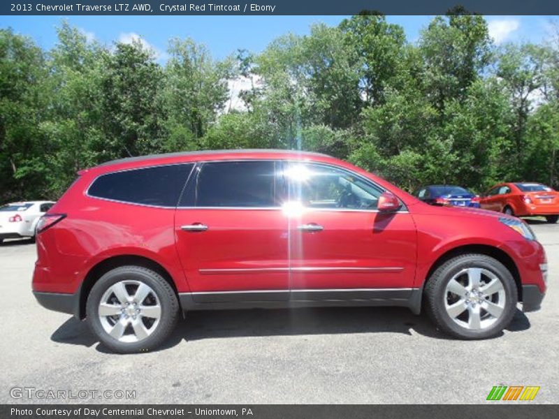 Crystal Red Tintcoat / Ebony 2013 Chevrolet Traverse LTZ AWD