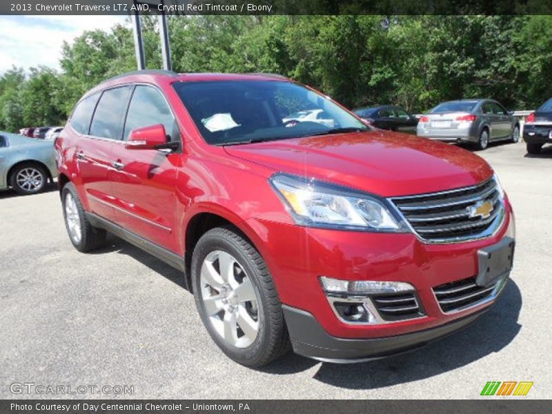 Crystal Red Tintcoat / Ebony 2013 Chevrolet Traverse LTZ AWD