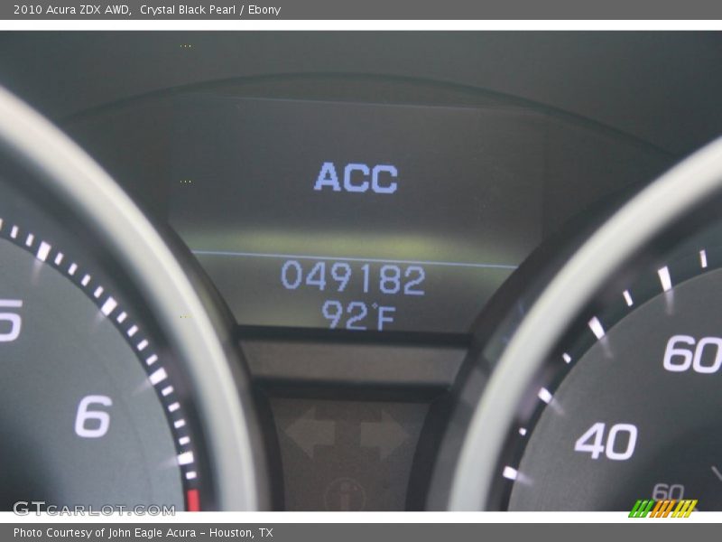 Crystal Black Pearl / Ebony 2010 Acura ZDX AWD