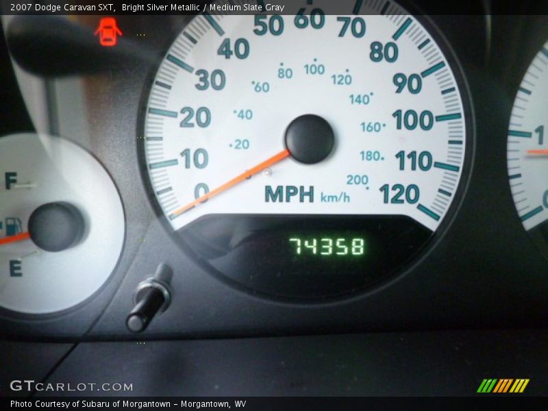 Bright Silver Metallic / Medium Slate Gray 2007 Dodge Caravan SXT