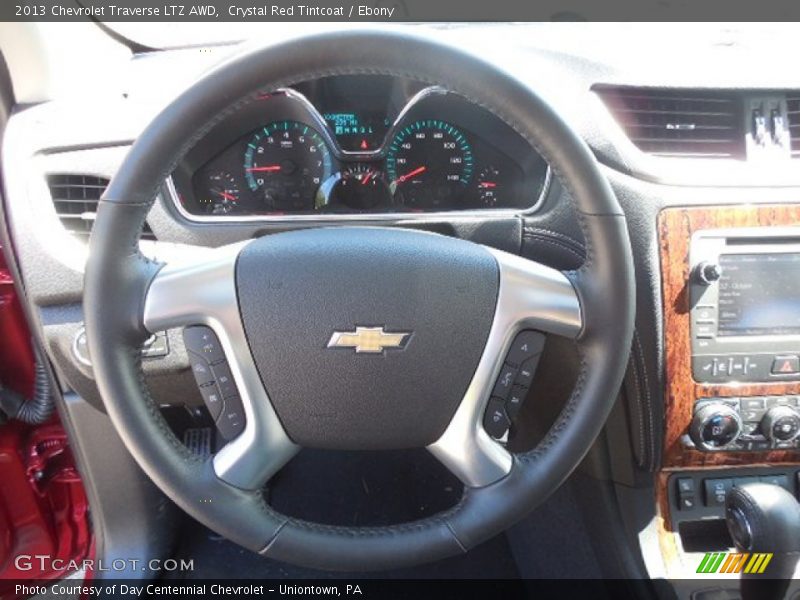 Crystal Red Tintcoat / Ebony 2013 Chevrolet Traverse LTZ AWD