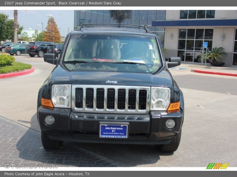 Black Clearcoat / Medium Slate Gray 2007 Jeep Commander Sport