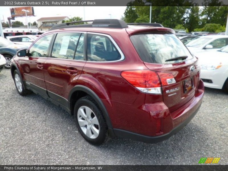 Ruby Red Pearl / Off Black 2012 Subaru Outback 2.5i