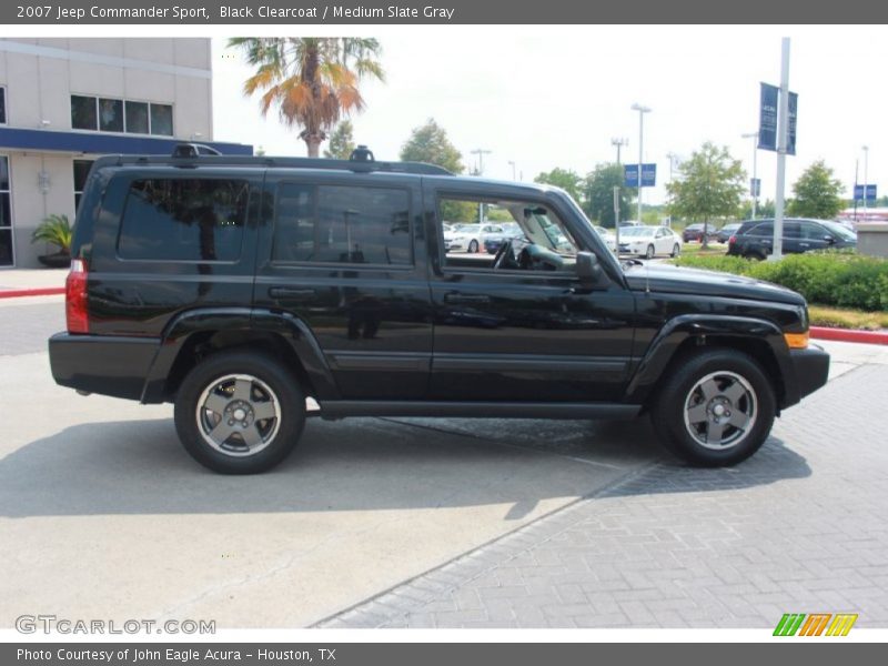 Black Clearcoat / Medium Slate Gray 2007 Jeep Commander Sport