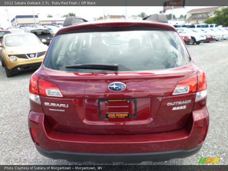 Ruby Red Pearl / Off Black 2012 Subaru Outback 2.5i