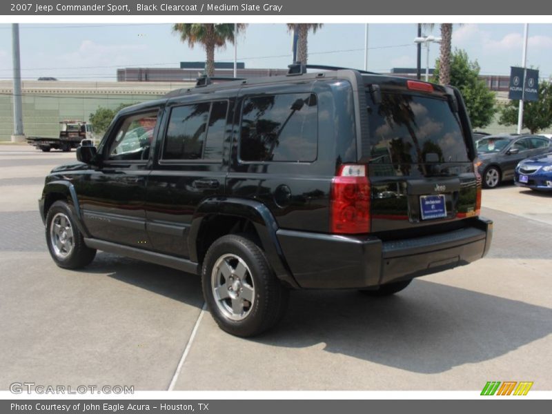 Black Clearcoat / Medium Slate Gray 2007 Jeep Commander Sport