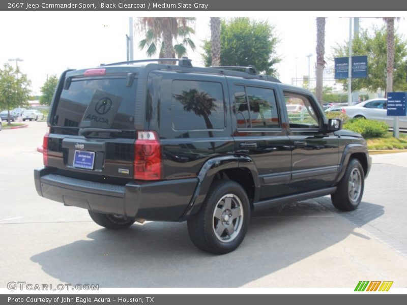 Black Clearcoat / Medium Slate Gray 2007 Jeep Commander Sport