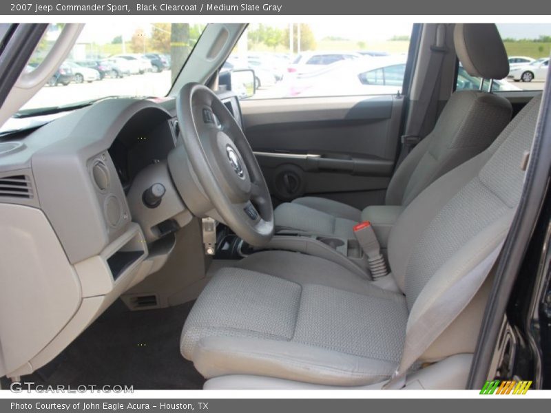 Black Clearcoat / Medium Slate Gray 2007 Jeep Commander Sport