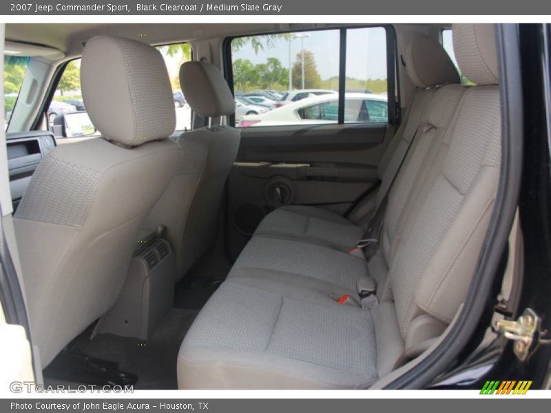 Black Clearcoat / Medium Slate Gray 2007 Jeep Commander Sport