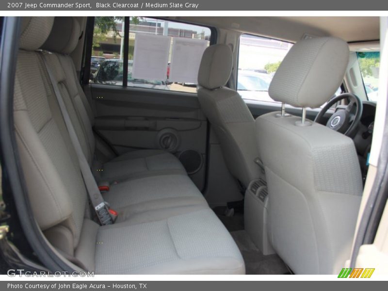 Black Clearcoat / Medium Slate Gray 2007 Jeep Commander Sport
