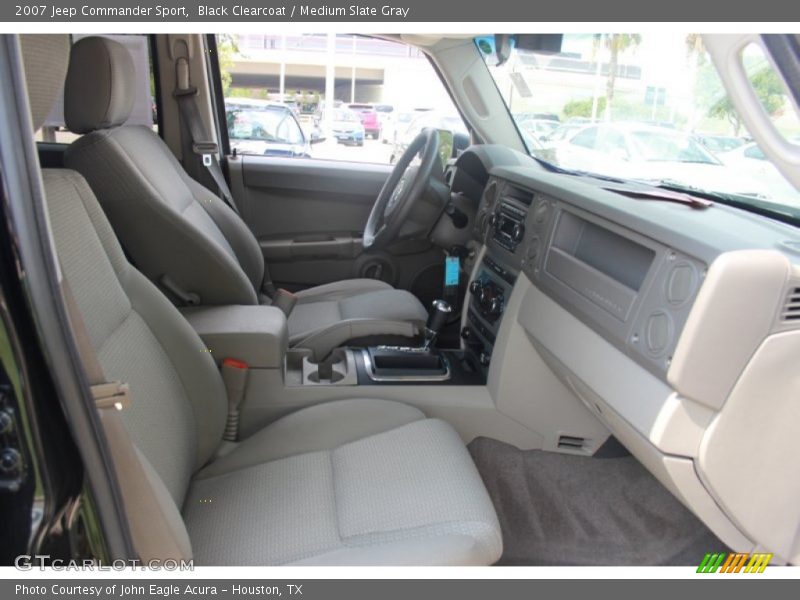 Black Clearcoat / Medium Slate Gray 2007 Jeep Commander Sport
