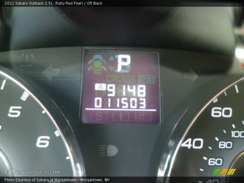 Ruby Red Pearl / Off Black 2012 Subaru Outback 2.5i