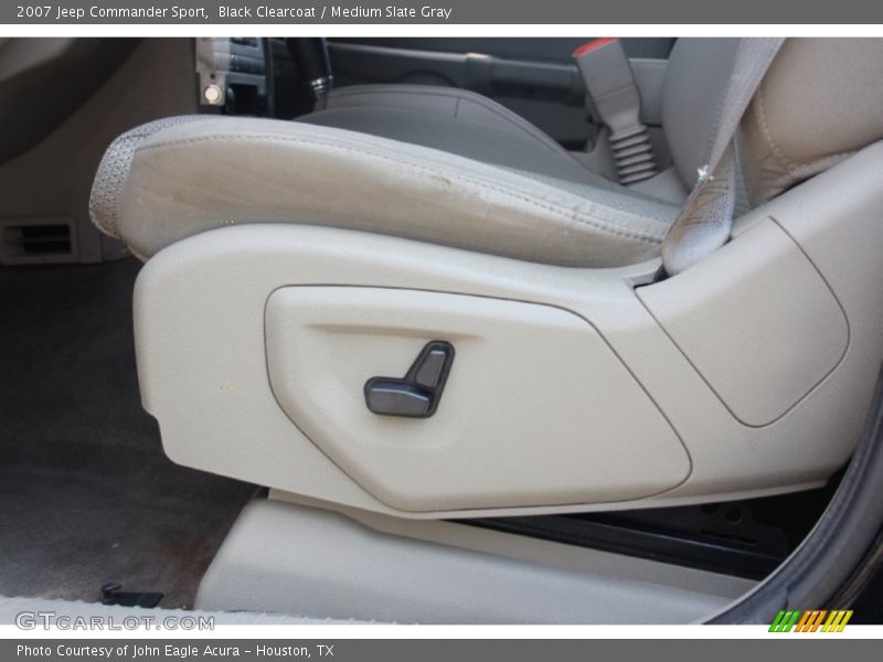 Black Clearcoat / Medium Slate Gray 2007 Jeep Commander Sport