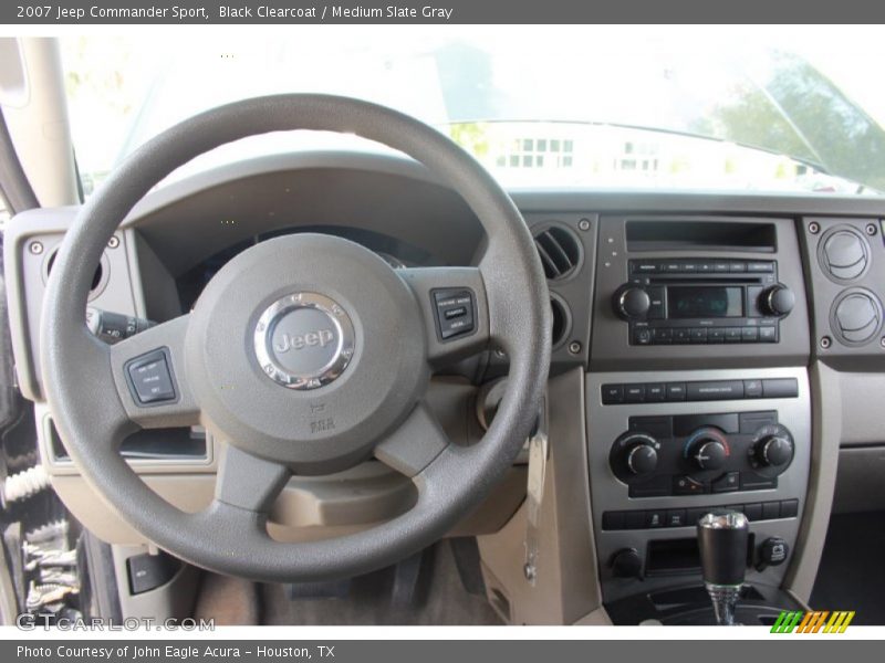 Black Clearcoat / Medium Slate Gray 2007 Jeep Commander Sport
