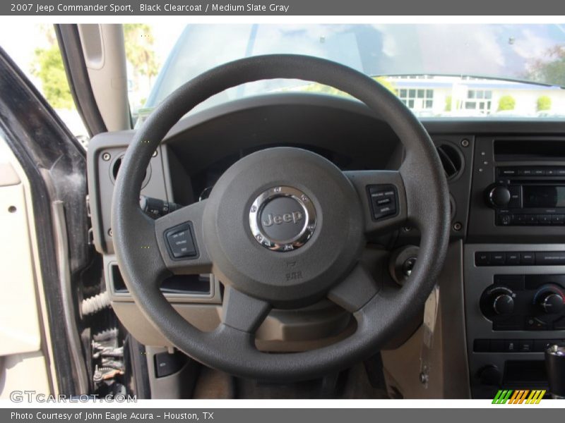 Black Clearcoat / Medium Slate Gray 2007 Jeep Commander Sport
