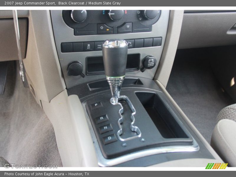 Black Clearcoat / Medium Slate Gray 2007 Jeep Commander Sport
