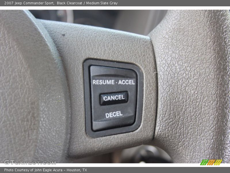 Black Clearcoat / Medium Slate Gray 2007 Jeep Commander Sport