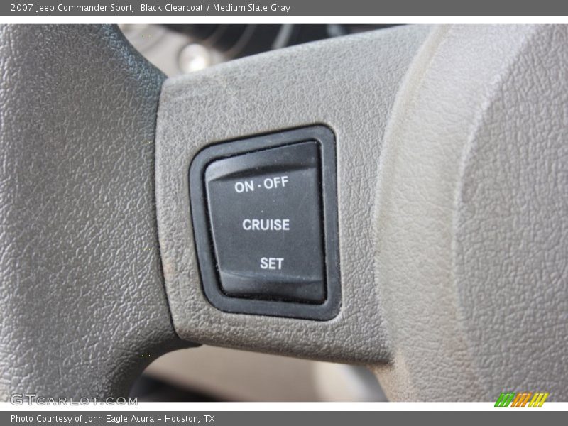 Black Clearcoat / Medium Slate Gray 2007 Jeep Commander Sport