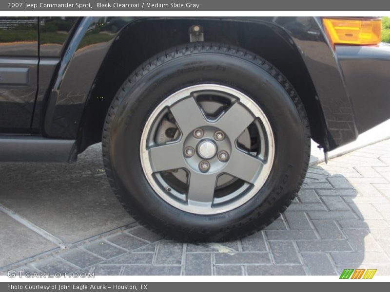 Black Clearcoat / Medium Slate Gray 2007 Jeep Commander Sport