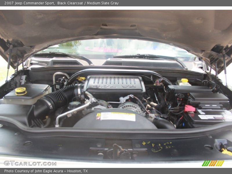 Black Clearcoat / Medium Slate Gray 2007 Jeep Commander Sport