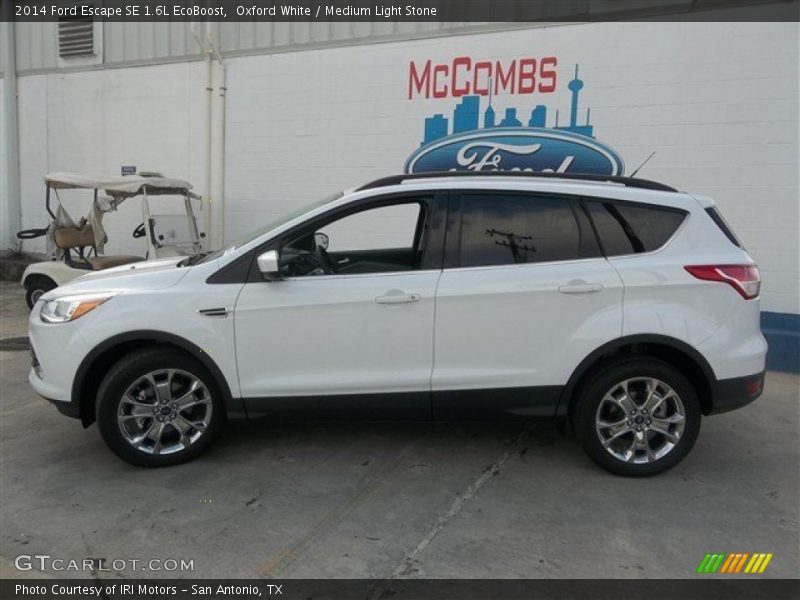 Oxford White / Medium Light Stone 2014 Ford Escape SE 1.6L EcoBoost