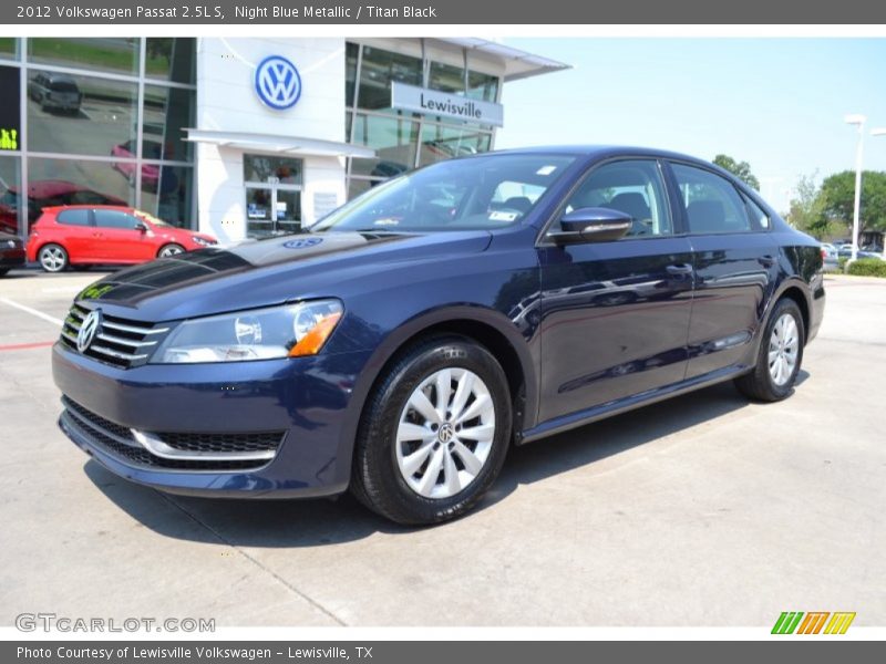 Night Blue Metallic / Titan Black 2012 Volkswagen Passat 2.5L S