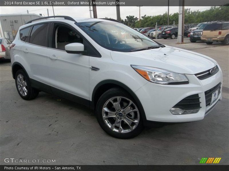Oxford White / Medium Light Stone 2014 Ford Escape SE 1.6L EcoBoost