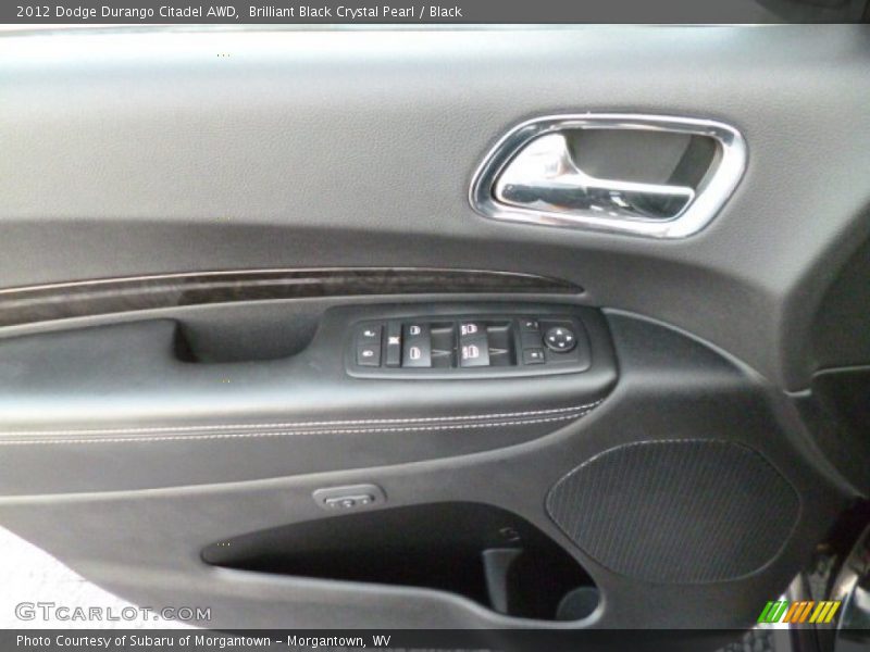 Brilliant Black Crystal Pearl / Black 2012 Dodge Durango Citadel AWD