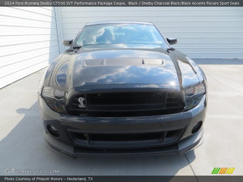Black / Shelby Charcoal Black/Black Accents Recaro Sport Seats 2014 Ford Mustang Shelby GT500 SVT Performance Package Coupe