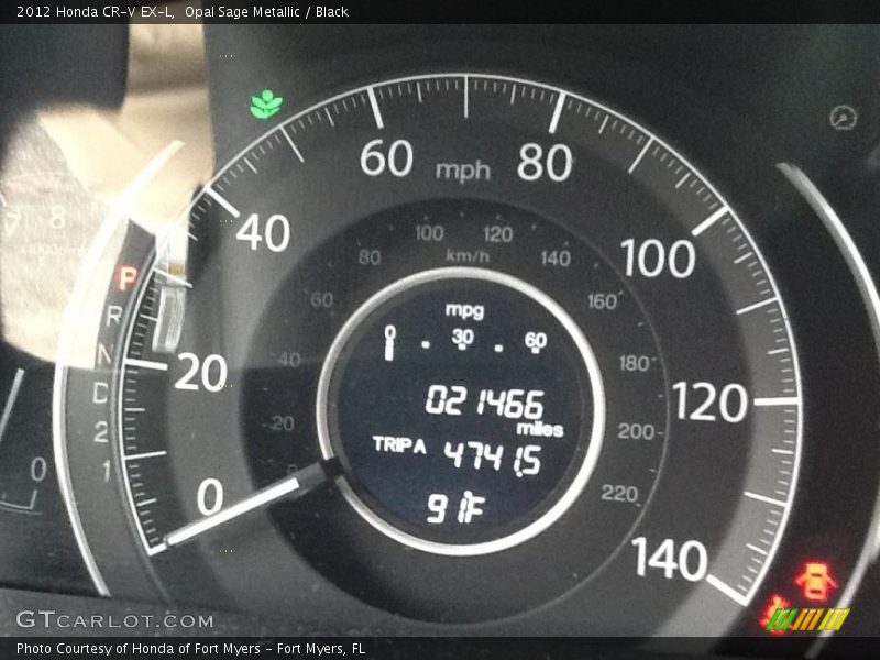 Opal Sage Metallic / Black 2012 Honda CR-V EX-L