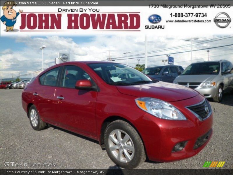 Red Brick / Charcoal 2013 Nissan Versa 1.6 SL Sedan