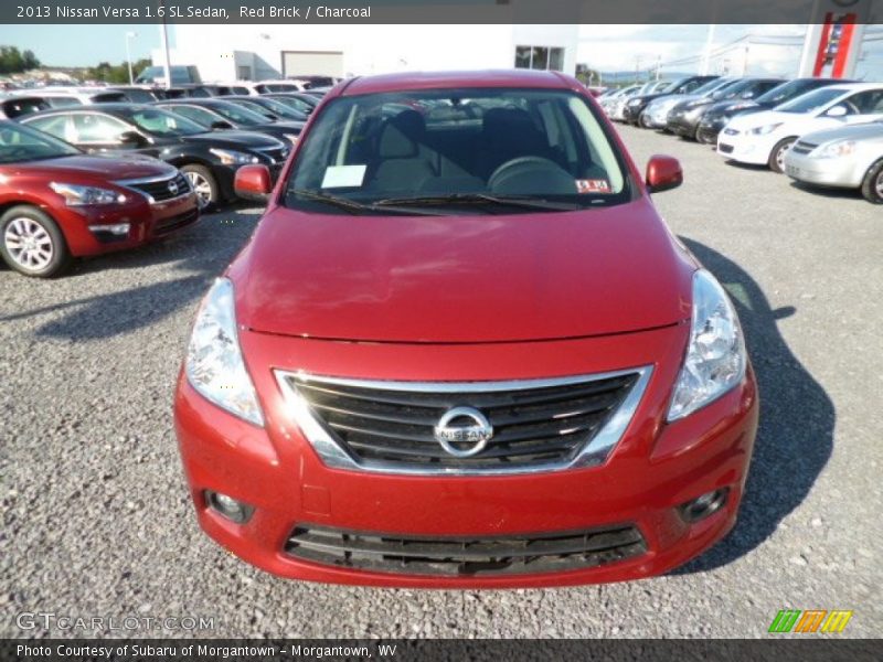 Red Brick / Charcoal 2013 Nissan Versa 1.6 SL Sedan