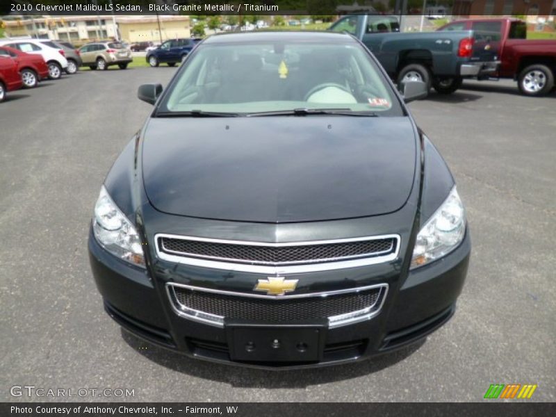 Black Granite Metallic / Titanium 2010 Chevrolet Malibu LS Sedan