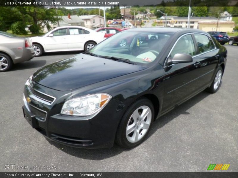 Black Granite Metallic / Titanium 2010 Chevrolet Malibu LS Sedan