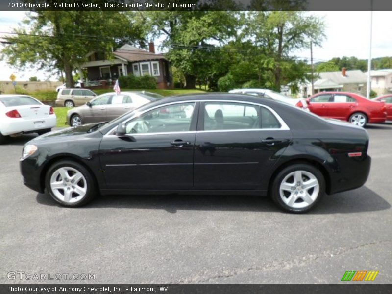 Black Granite Metallic / Titanium 2010 Chevrolet Malibu LS Sedan