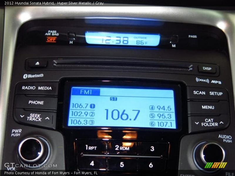 Hyper Silver Metallic / Gray 2012 Hyundai Sonata Hybrid