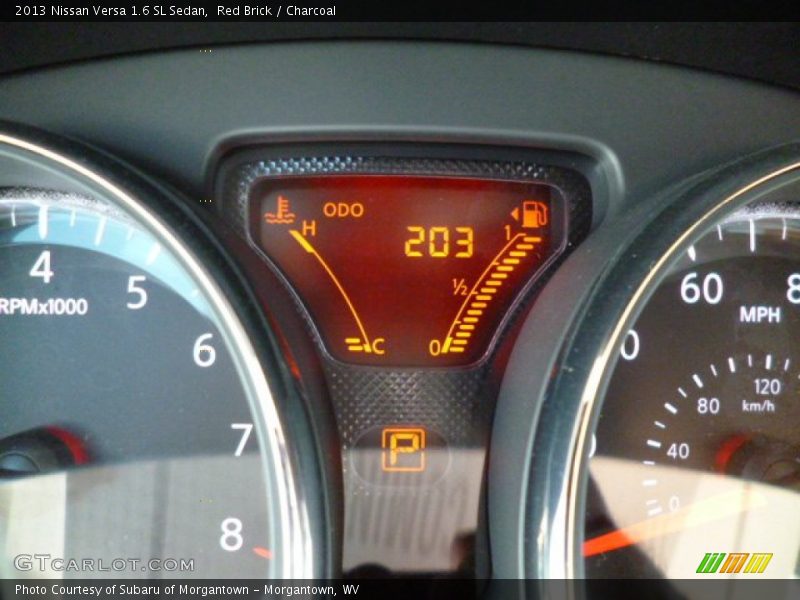 Red Brick / Charcoal 2013 Nissan Versa 1.6 SL Sedan
