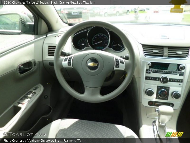 Black Granite Metallic / Titanium 2010 Chevrolet Malibu LS Sedan