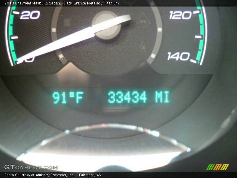 Black Granite Metallic / Titanium 2010 Chevrolet Malibu LS Sedan