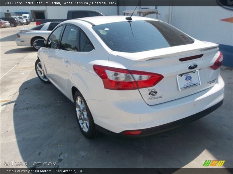White Platinum / Charcoal Black 2013 Ford Focus Titanium Sedan