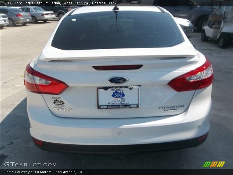 White Platinum / Charcoal Black 2013 Ford Focus Titanium Sedan