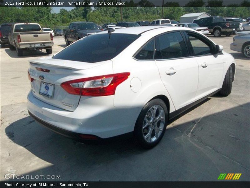 White Platinum / Charcoal Black 2013 Ford Focus Titanium Sedan