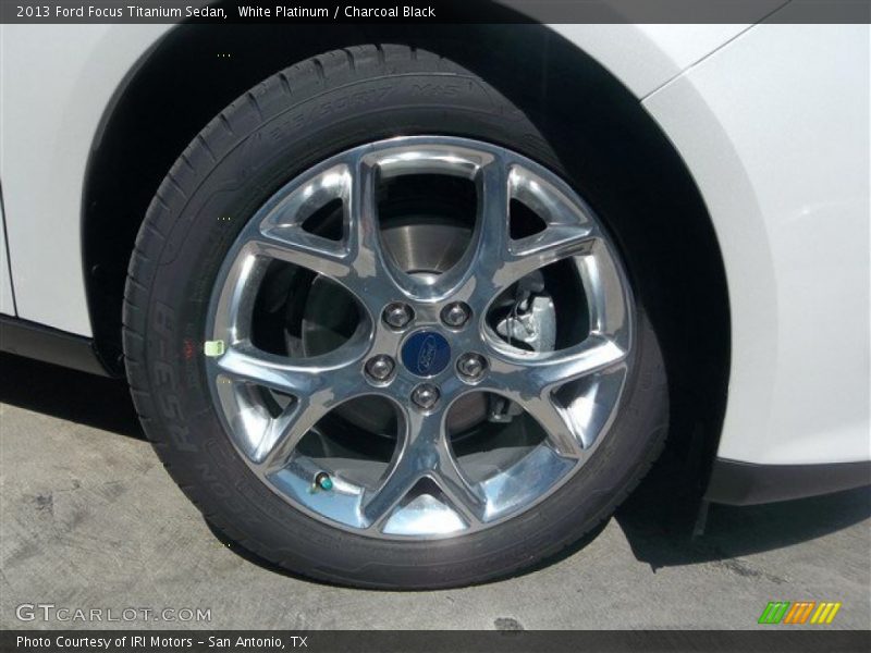 White Platinum / Charcoal Black 2013 Ford Focus Titanium Sedan