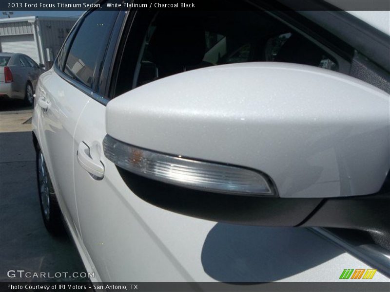 White Platinum / Charcoal Black 2013 Ford Focus Titanium Sedan