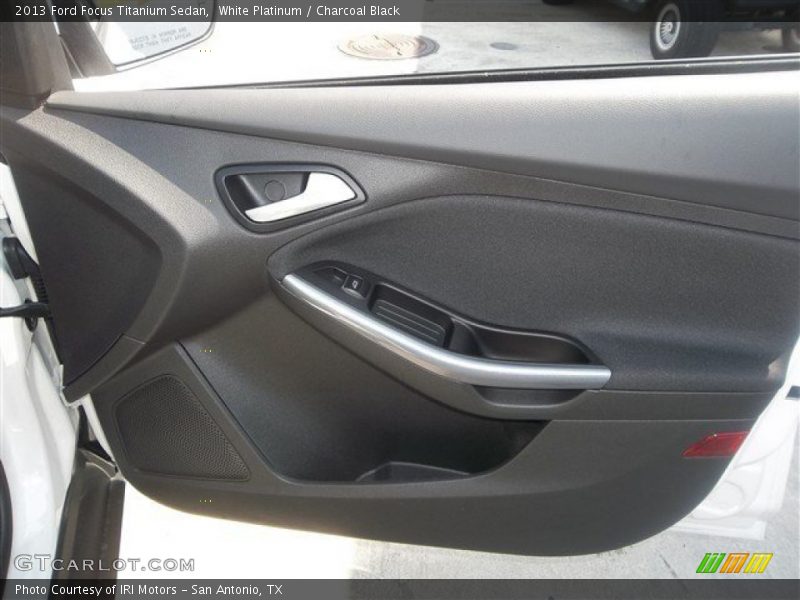 White Platinum / Charcoal Black 2013 Ford Focus Titanium Sedan