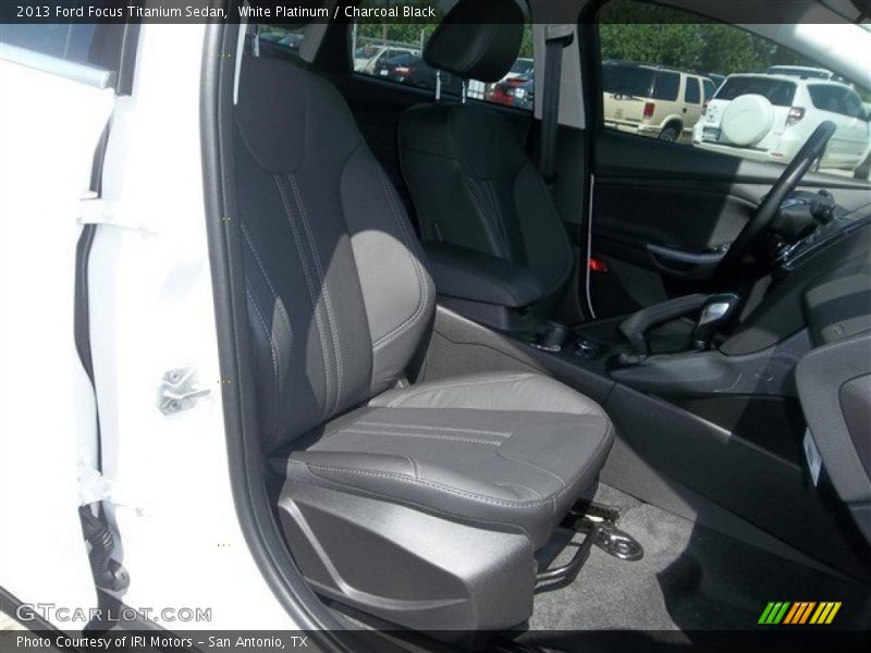 White Platinum / Charcoal Black 2013 Ford Focus Titanium Sedan