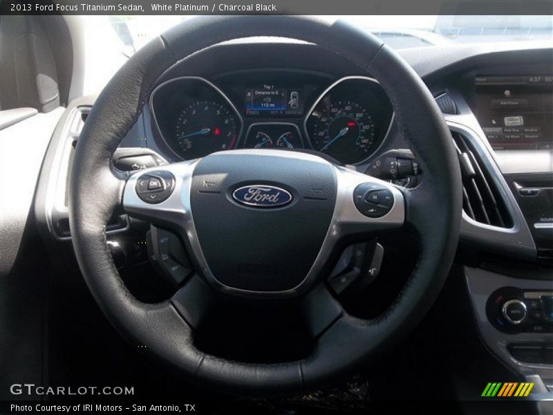 White Platinum / Charcoal Black 2013 Ford Focus Titanium Sedan